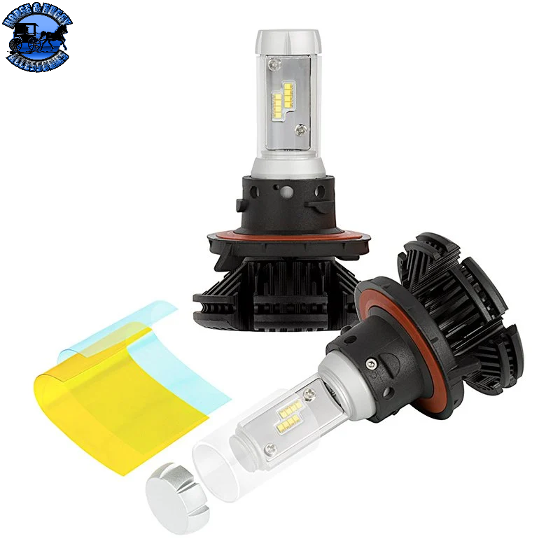 SB-H13-HLV5 H13 LED Fanless Headlight/Fog Light Conversion Kit with Adjustable Color Temperature and Compact Heat Sinks - 5,000 Lumens/Set