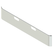 E-HA-0010-06 18'' PETE 359 ROLLED END BUMPER W/TOW & BOLT HOLES PETERBILT BUMPER Light Gray