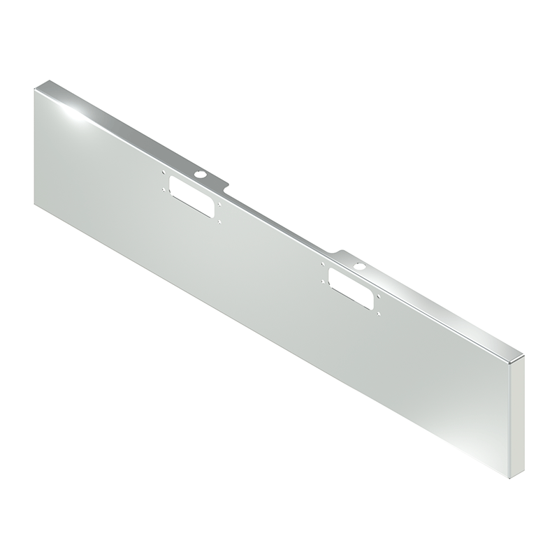 E-HA-0010-51 20'' PETE 359 BOXED BUMPER (1967 - 1986) PETERBILT BUMPER Light Gray