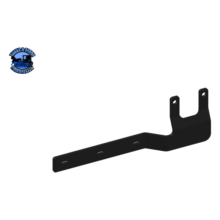 Hogebuilt Blind Mount Half Fender Front Brackets (Choose suspension) fender bracket Peterbilt low air leaf (2005 newer) RIGHT 1772-5dl Black