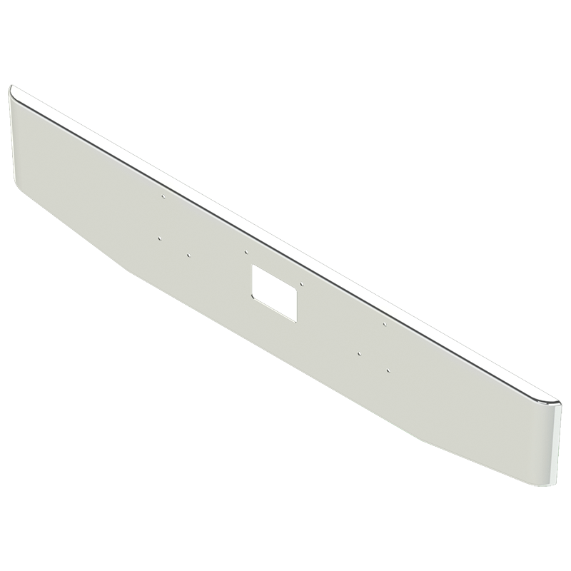 E-HC-0010-02 16''TAPERED TO 12'' PETE 379 BUMPER W/TOW & BOLT HOLES PETERBILT BUMPER Light Gray