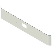 E-HC-0010-05 16'' PETE ROLLED EGDE BUMPER W/TOW & BOLT HOLES PETERBILT BUMPER Light Gray