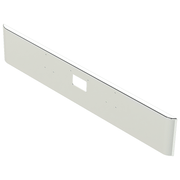 E-HC-0010-060 PETE 379  18'' ROLLED BUMPER W/TOW & BOLT HOLES; 10 GAUGE PETERBILT BUMPER Light Gray