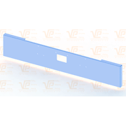 HC-0010-11 18'' PETE 379 BOXED END BUMPER W/BOLT & TOW HOLE bumper White Smoke