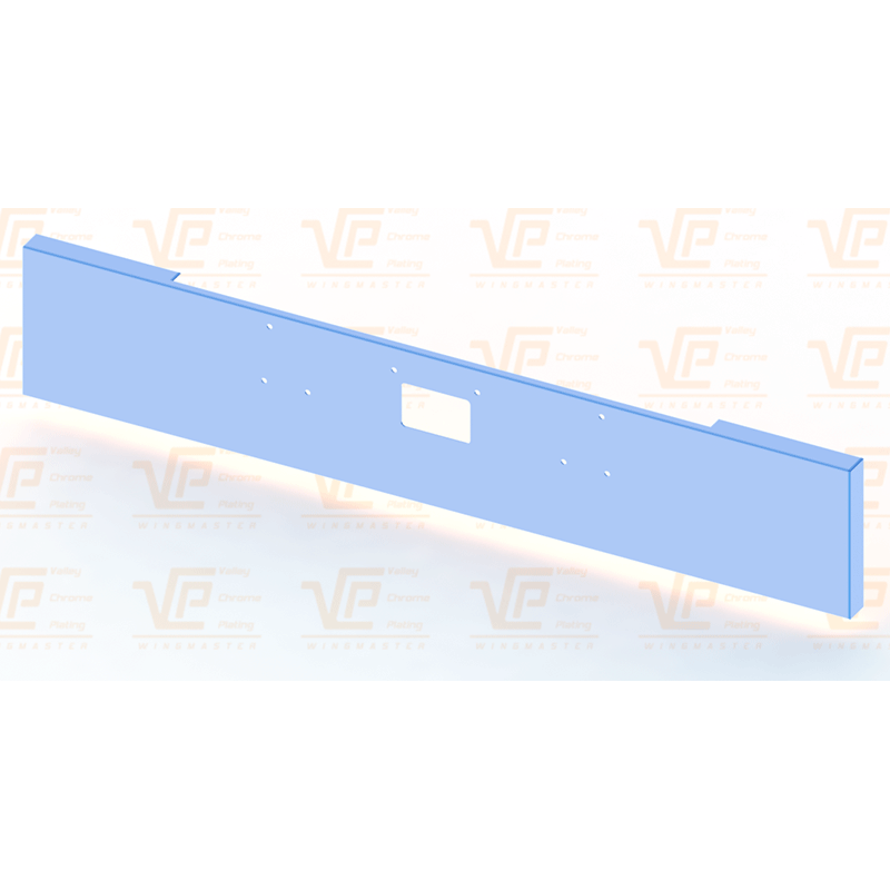 HC-0010-11 18'' PETE 379 BOXED END BUMPER W/BOLT & TOW HOLE bumper White Smoke