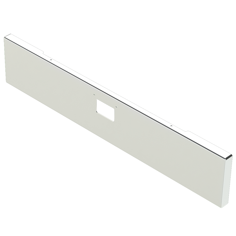 E-HC-XX10-11-UST 18'' BLIND MOUNT BOXED BUMPER W/PETE TOW ONLY PETERBILT BUMPER Light Gray