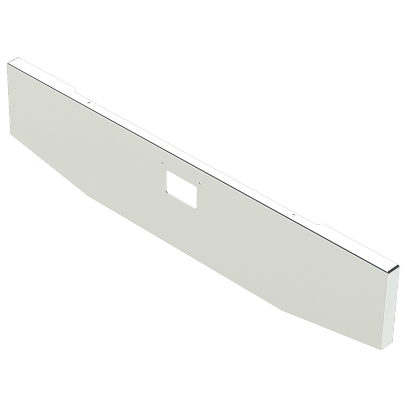 E-HC-XX10-74-UST 20'' TAPERED TO 16'' BLIND MOUNT BOXED BUMPER W/PETE TOW ONLY Kenworth bumper Light Gray