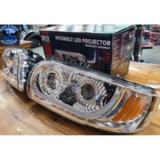 Peterbilt 389 Trux headlights (Choose style and Color) dot approved (ALL LED) PETERBILT Heated / Chrome / Driver's Side,Heated / Chrome / Passenger's Side,Heated / Black / Driver's Side,Heated / Black / Passenger's Side,Standard / Chrome / Driver's Side,Standard / Chrome / Passenger's Side,Standard / Black / Driver's Side,Standard / Black / Passenger's Side Dark Gray