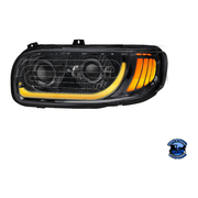 Peterbilt 389 Trux headlights (Choose style and Color) dot approved (ALL LED) PETERBILT Heated / Black / Driver's Side Dark Slate Gray