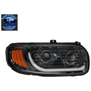 Peterbilt 389 Trux headlights (Choose style and Color) dot approved (ALL LED) PETERBILT Heated / Black / Passenger's Side Dark Slate Gray