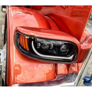 Peterbilt 389 Trux headlights (Choose style and Color) dot approved (ALL LED) PETERBILT Standard / Black / Passenger's Side Sienna