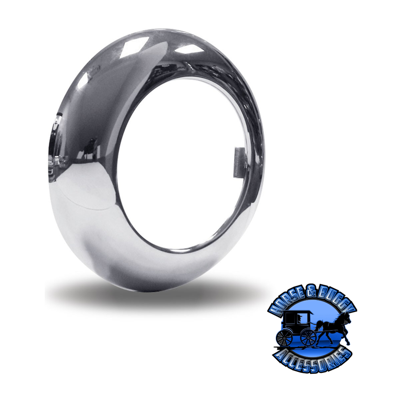 TBEZ-2HCH4 2 1/2″ Lock On Round Bezel – Chrome ABS Plastic Gray