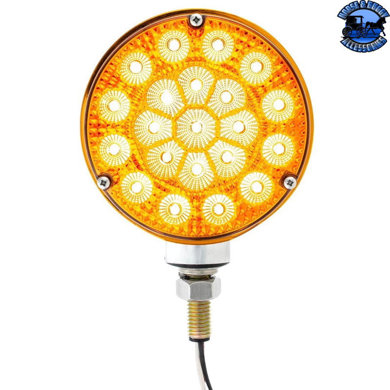 UP-42 LED Reflector Double Face Competition Series Turn Signal Light-Amber & Red LED (Choose Lens Color)
