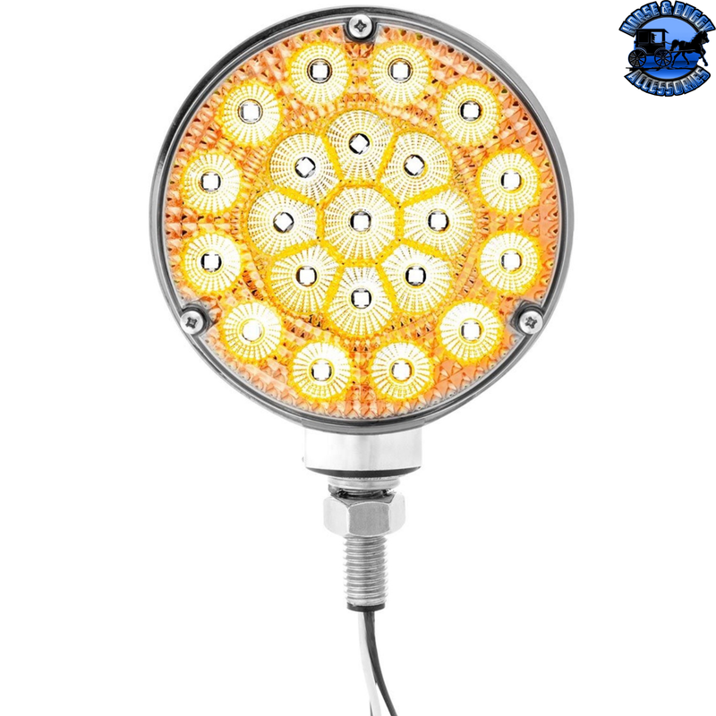 UP-42 LED Reflector Double Face Competition Series Turn Signal Light-Amber & Red LED (Choose Lens Color)