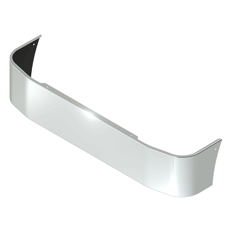 E-HP-0010-19 16'' PETE 330 SET FORWARD AXLE BUMPER W/ BOLT & TOW HOLE (1997-2005) PETERBILT BUMPER Light Gray