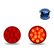 4" Heated Round Trux LEDs (Choose Color) 4" ROUND Red - 12 Diodes Tan