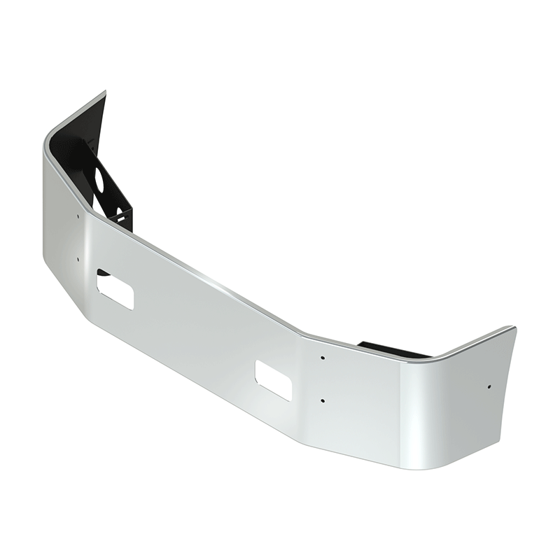 E-HS-0010-34 20'' PETE 387 BUMPER SET BACK AXLE W/ TOW & BOLT HOLES (2002-2010) PETERBILT BUMPER Light Gray