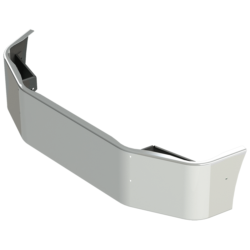 E-HU-0000-34 20'' PETE 386 SET BACK AXLE BUMPER bolt holes only E-HU-0000-34 PETERBILT BUMPER Dark Gray