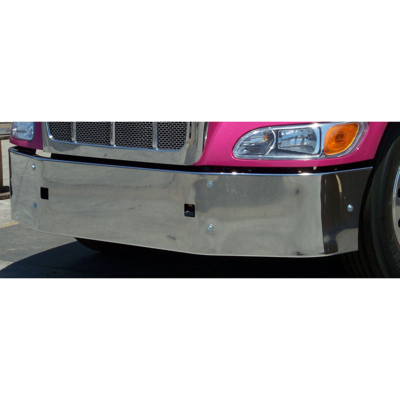 E-HU-0010-16 16'' PETE 386 SET BACK AXLE BUMPER W/TOW & BOLT HOLES PETERBILT BUMPER Dim Gray