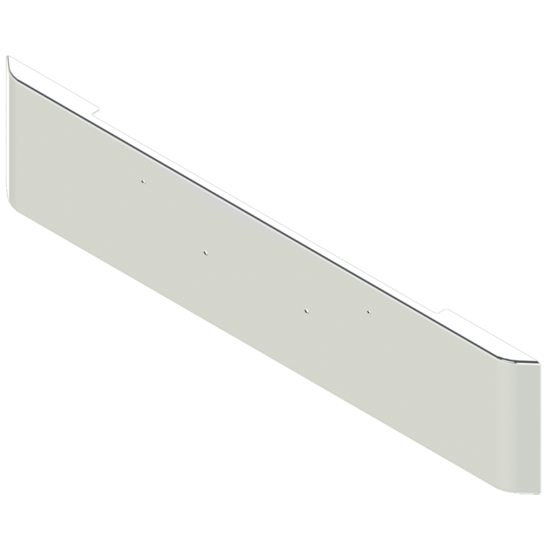 E-HV-0000-41 20'' PETE 389 ROLLED BUMPER W/BOLT HOLES ONLY PETERBILT BUMPER Light Gray