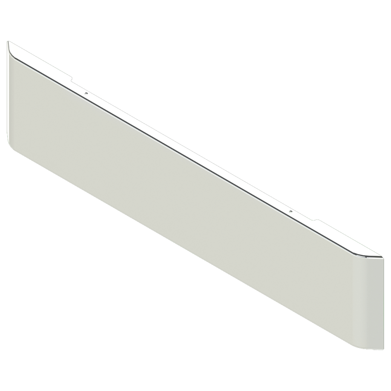 #GO-0000-97-USX  20'' BLIND MOUNT HAND FORMED MITERED BUMPER Peterbilt 389 BUMPER Light Gray