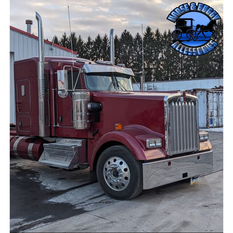 Rollin low Kenworth 9" x 6" bowtie visor fits-aero cab models #2022