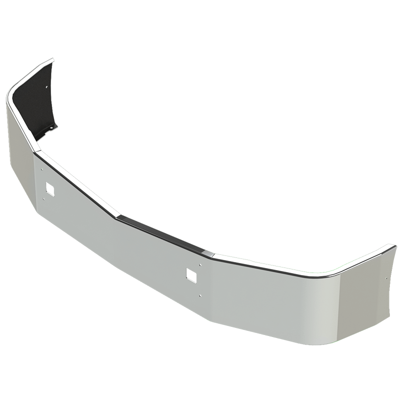 E-HZ-0010-16Y 16'' PETE 579 BUMPER W/BOLT & TOW HOLE PETERBILT BUMPER Gray