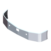 E-HZ-0010-17Y-V4 18'' PETE 579 BUMPER SET BACK AXLE W/ BOLT & TOW HOLES & WARNING DEVICE HOLE bumper Gray