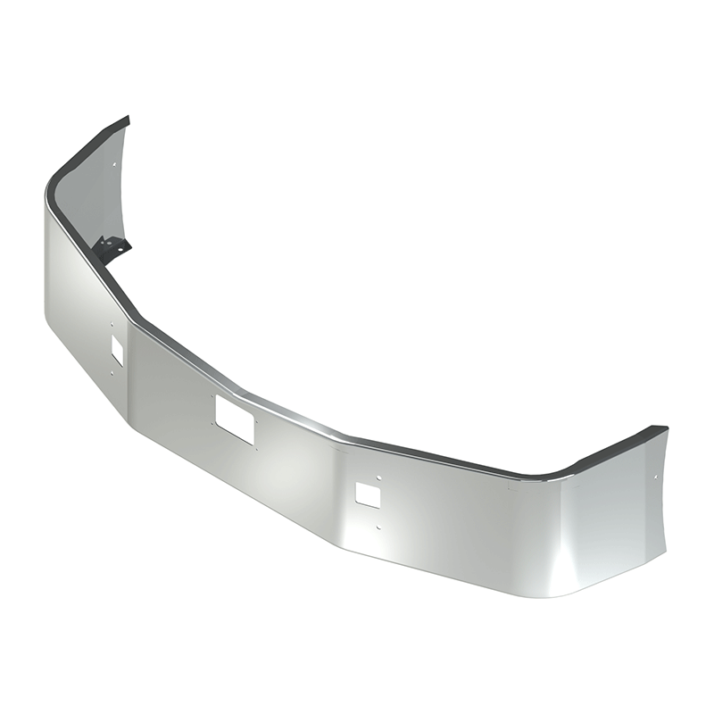 E-HZA-0010-17Y-V4 PB 18'' 579 SET BACK AXLE [2021-2023] BOLT'TOW' & WARNING HOLE PETERBILT BUMPER Gray