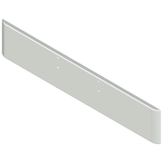 E-IC-0000-06 18'' WESTERN STAR ROLLED END BUMPER W/ BOLT HOLES ONLY (1984 & NEWER) WESTERN STAR BUMPER Gray