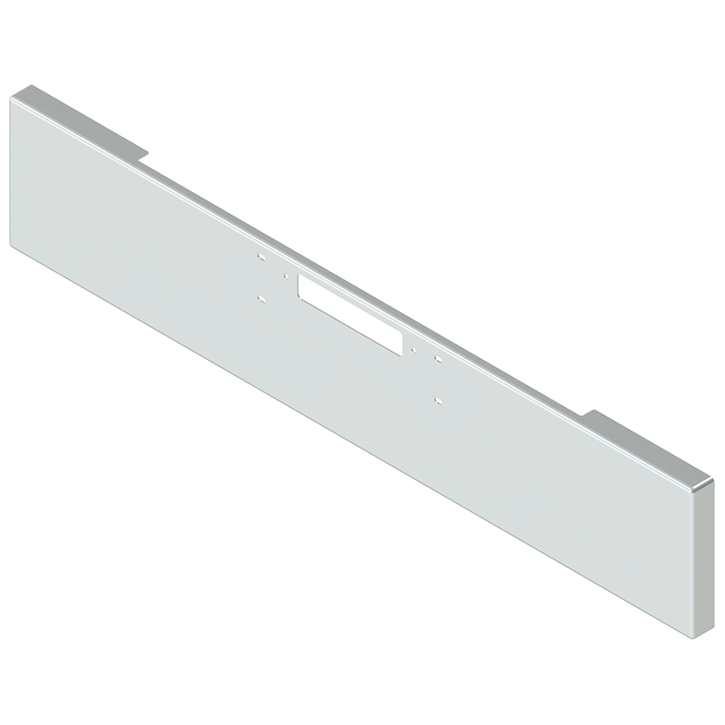 E-IC-0010-11 18'' WESTERN STAR BOXED BUMPER; W/BOLT & TOW HOLES (1989-2007) CONV, 4900 SERIES,  CONSALLATION, LOWMAX, HERITAGE WESTERN STAR BUMPER Light Gray