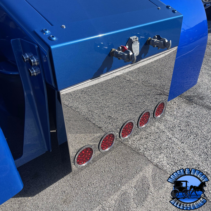 Iowa Customs 304 Stainless Rear Center Panel - 20" Drop (Choose Style) REAR CENTER PANEL IC983005-14 (4) 4" Light Holes | #8 304 Polished Stainless Steel,IC983050-14 (4) 4" Light Holes & (4) 4" Light Holes in Back Panel | #8 304 Polished Stainless Steel,IC983051-14 (5) 4" Light Holes & (4) 4" Light Holes in Back Panel | #8 304 Polished Stainless Steel,IC983005-21 (4) 4" Light Holes | Paintable Stainless Steel,IC983050-21 (4) 4" Light Holes & (4) 4" Light Holes in Back Panel | Paintable Stainless Steel,IC983