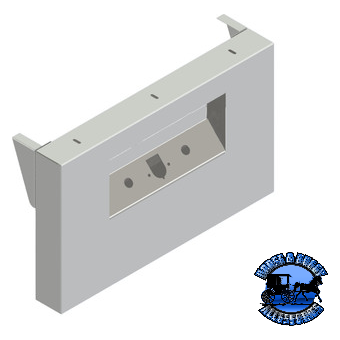 Iowa customs 304 stainless Rear Center Panel With Airline Box - 20" Drop (Choose style) REAR CENTER PANEL IC983001-14 Trailer Air & (1) 7-Way with No Lights | #8 304 Polished Stainless Steel,IC983003-14 Trailer Air & (2) 7-Ways with No Lights | #8 304 Polished Stainless Steel,IC983001-21 Trailer Air & (1) 7-Way with No Lights | Paintable Stainless Steel Finish,IC983003-21 Trailer Air & (2) 7-Ways with No Lights | Paintable Stainless Steel Finish Gray