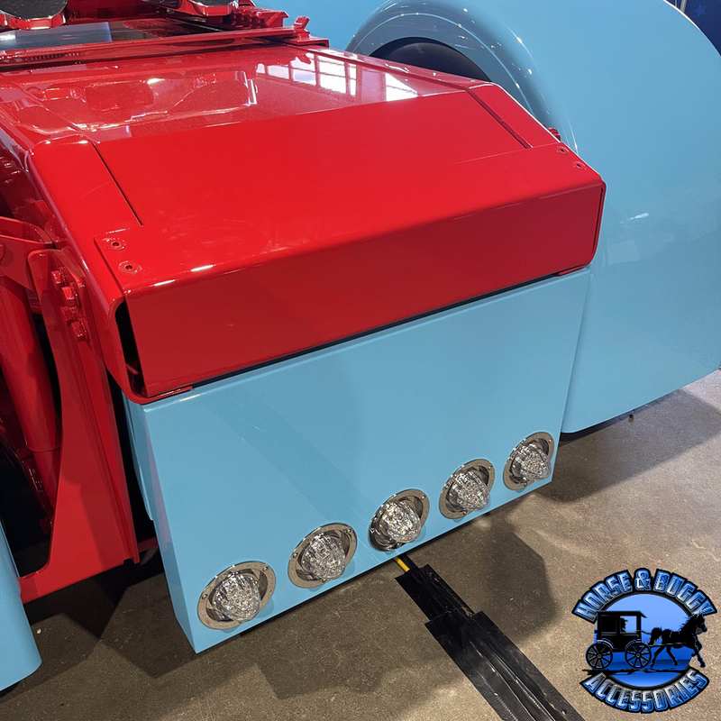 Iowa Customs 304 Stainless Rear Center Panel - 20" Drop (Choose Style) REAR CENTER PANEL IC983005-14 (4) 4" Light Holes | #8 304 Polished Stainless Steel,IC983006-14 (5) 4" Light Holes | #8 304 Polished Stainless Steel,IC983007-14 (3) 3/4" lights & (5) 4" Round Lights | #8 304 Polished Stainless Steel,IC983008-14 (5) 3/4" lights & (4) 4" Round Lights | #8 304 Polished Stainless Steel,IC983050-14 (4) 4" Light Holes & (4) 4" Light Holes in Back Panel | #8 304 Polished Stainless Steel,IC983051-14 (5) 4" Light 