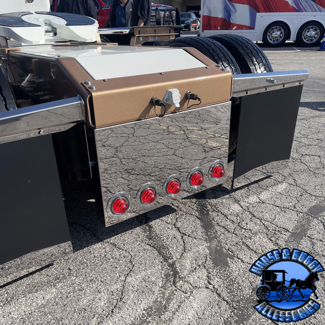 Slate Gray Iowa Customs 304 Stainless Rear Center Panel - 20" Drop (Choose Style) REAR CENTER PANEL IC983005-14 (4) 4" Light Holes | #8 304 Polished Stainless Steel,IC983006-14 (5) 4" Light Holes | #8 304 Polished Stainless Steel,IC983007-14 (3) 3/4" lights & (5) 4" Round Lights | #8 304 Polished Stainless Steel,IC983008-14 (5) 3/4" lights & (4) 4" Round Lights | #8 304 Polished Stainless Steel,IC983050-14 (4) 4" Light Holes & (4) 4" Light Holes in Back Panel | #8 304 Polished Stainless Steel,IC983051-14 (5