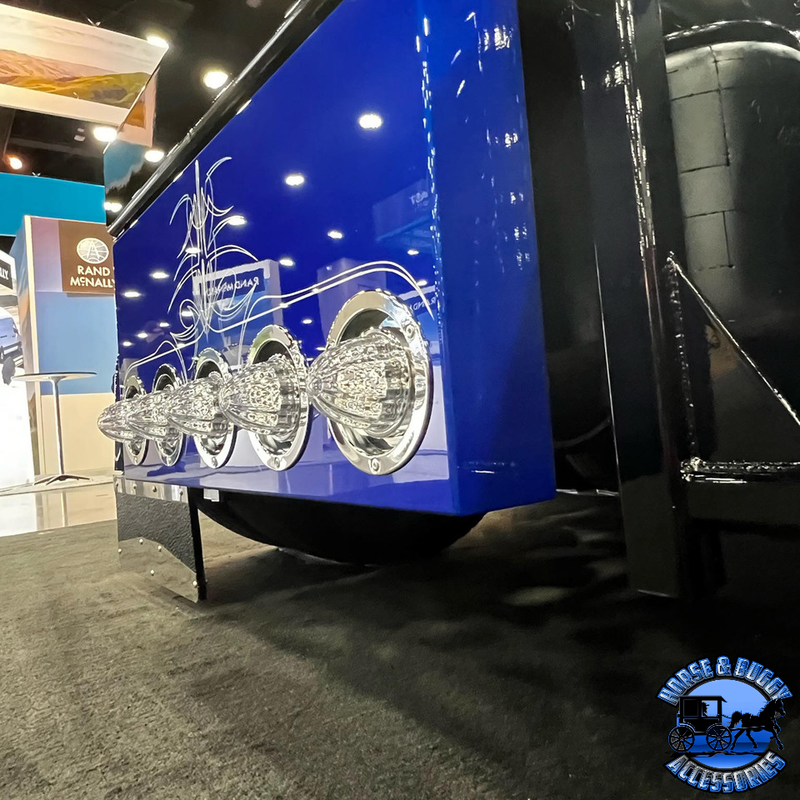 Iowa Customs 304 Stainless Rear Center Panel - 16" Drop (Choose Style) REAR CENTER PANEL IC983012-14 (4) 4" Light Holes | #8 304 Polished Stainless Steel,IC983012-21 (4) 4" Light Holes | Paintable Stainless Steel Finish Dark Slate Gray