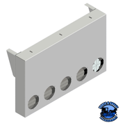 Iowa Customs 304 Stainless Rear Center Panel - 20" Drop (Choose Style) REAR CENTER PANEL IC983006-14 (5) 4" Light Holes | #8 304 Polished Stainless Steel,IC983006-21 (5) 4" Light Holes | Paintable Stainless Steel Gray