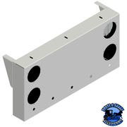 Iowa Customs 304 Stainless Rear Center Panel - 16" Drop (Choose Style) REAR CENTER PANEL IC983011-14 (5) 3/4" lights & (4) 4" Round Lights | #8 304 Polished Stainless Steel Gray