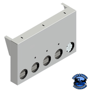 Iowa Customs 304 Stainless Rear Center Panel - 20" Drop (Choose Style) REAR CENTER PANEL IC983007-14 (3) 3/4" lights & (5) 4" Round Lights | #8 304 Polished Stainless Steel,IC983007-21 (3) 3/4" lights & (5) 4" Round Lights | Paintable Stainless Steel Gray