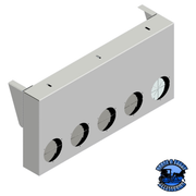 Iowa Customs 304 Stainless Rear Center Panel - 16" Drop (Choose Style) REAR CENTER PANEL IC983009-14 (5) 4" Light Holes | #8 304 Polished Stainless Steel,IC983009-21 (5) 4" Light Holes | Paintable Stainless Steel Finish,IC983011-21 (5) 3/4" lights & (4) 4" Round Lights | Paintable Stainless Steel Finish Gray