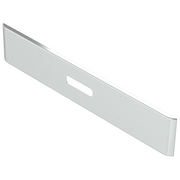 IH-0010-060 2008 AND LATER 4900 EX INTERNATIONAL 18" ROLLED END SQUARE 10 GA STEEL CHROME BOLT HOLES, CENTER TOW PIN HOLE BUMPER Light Gray