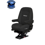 #8230001-900 Bostrom Truck Seat, Black Ultra-leather, LoPro - 910, Dual 16" Armrests, Mid-Back seat Dark Slate Gray