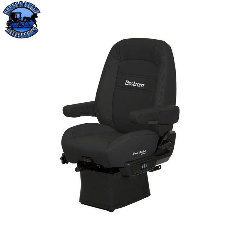 #9230011-900 Bostrom Pro Ride Low-Profile Mid-Back Seat - Black Ultra-Leather seat Dark Slate Gray
