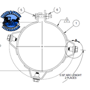 DP-07-8-073-225 EXHAUST CLAMP Dark Slate Gray
