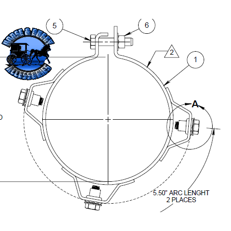 DP-07-8-073-225 EXHAUST CLAMP Dark Slate Gray
