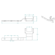 Shift Blind Mount brackets for Half Fenders Peterbilt (Old Low Airleaf) (Pre-2003) (Check bracket measurement) fender bracket sp-172728 passenger,sp-172727 drivers Gray