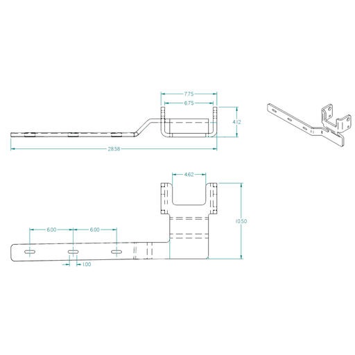 Shift Blind Mount brackets for Half Fenders Peterbilt (Old Low Airleaf) (Pre-2003) (Check bracket measurement) fender bracket sp-172728 passenger,sp-172727 drivers Gray