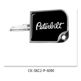 CK-SKC2-P-6090 Rectangular Small Key Cover PB - Black/Chrome 190 Gray