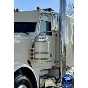 Peterbilt SQUARE 3 watermelon air cleaner front light mount 304 stainless (sold in pairs) #5600 AIR CLEANER BRACKET Light Slate Gray