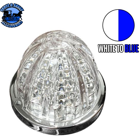 Gray Roadworks Watermelon Hero LED Marker Light Smooth Lens watermelon sealed led Clear/Blue and White